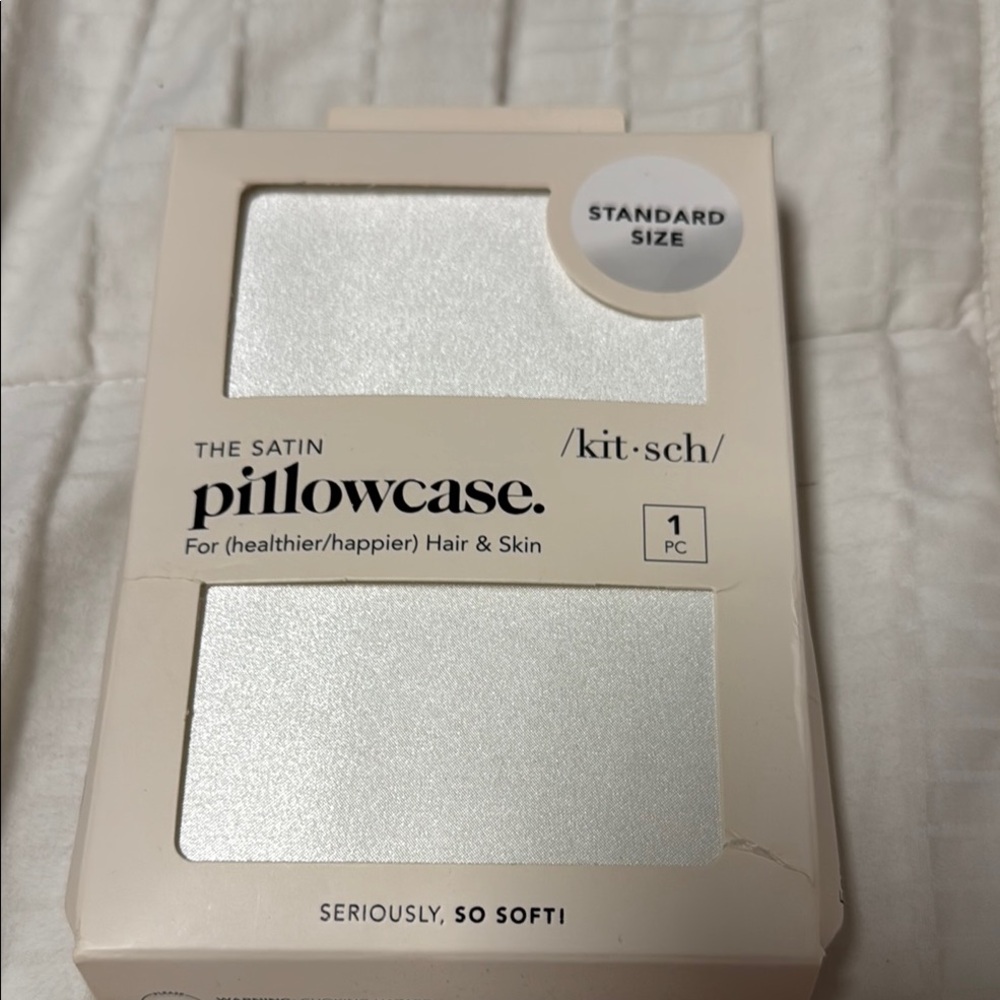 Kitsch Satin Pillowcase - Elegant White